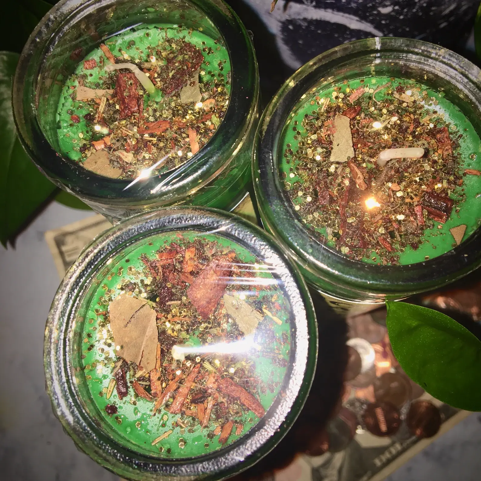 Money Drawing Spell Candle