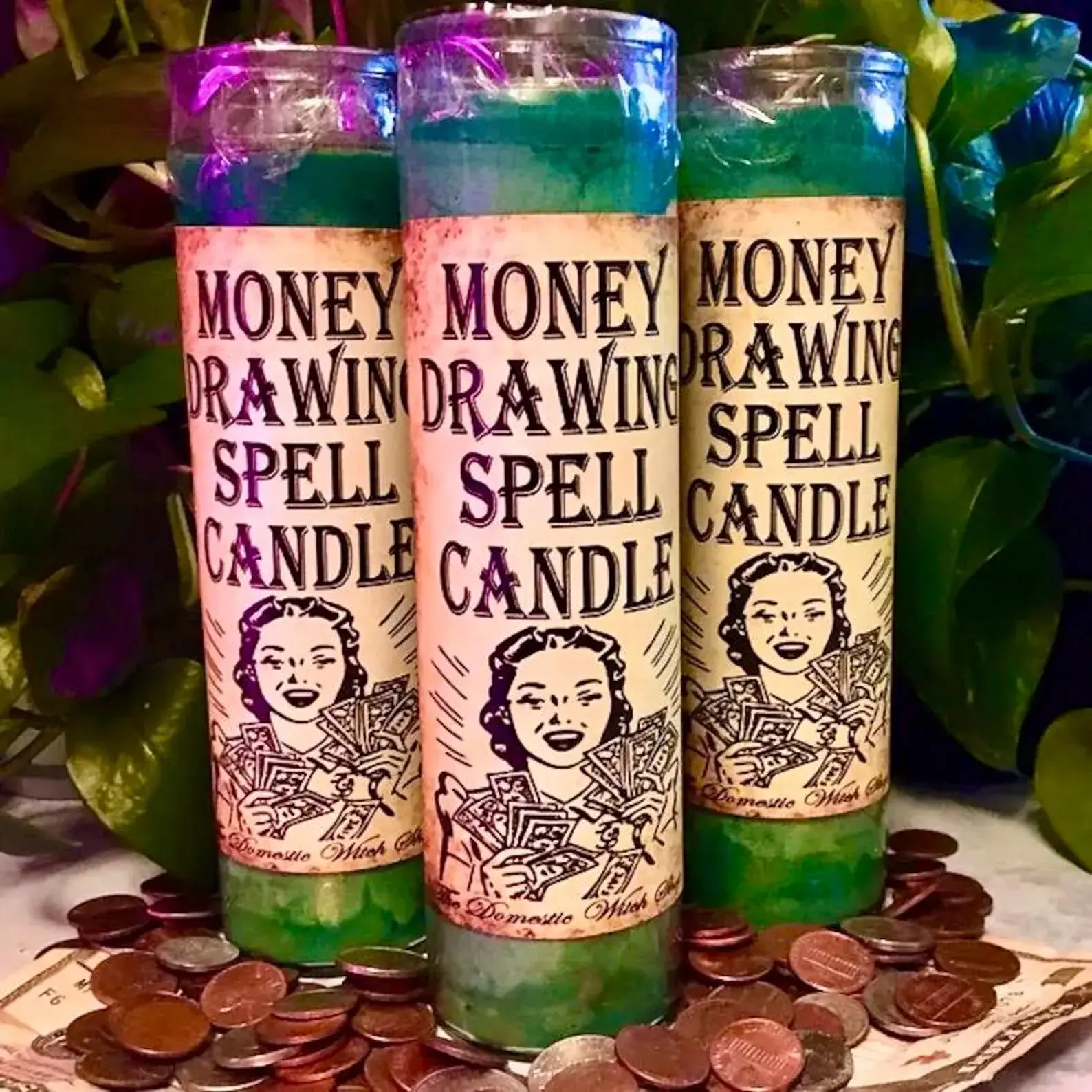 Money Drawing Spell Candle