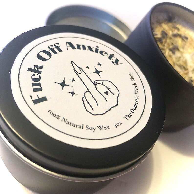 Fuck Off Anxiety Spell Candle 4oz