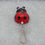 Thumbnail: flamework glass ladybug zipper pull