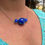 Thumbnail: blue bead set 2 flowing collection necklace