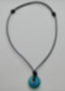Thumbnail: Necklace | Implosion Disc Pendant | Blues, Greens & Periwinkle | Limited Edition
