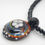 Thumbnail: lampwork glass necklace on black tourmaline