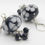 Thumbnail: handmade lampwork glass earrings with black tourmaline dangles