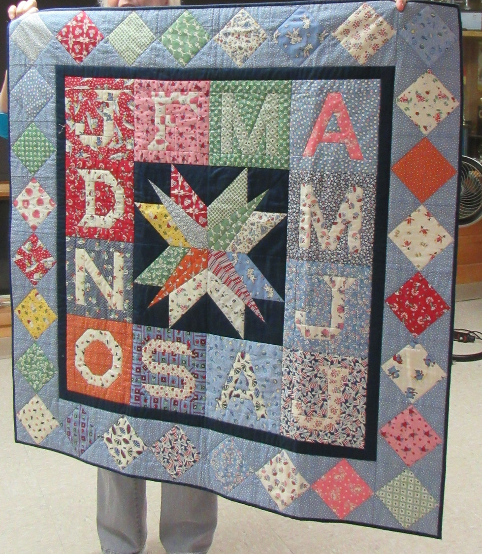2026 Fair Entry_Lynne_Monthly letters quilt