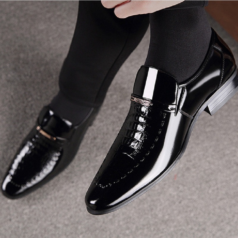 Miniatura: Sapato Social Masculino de Couro Italiano Estilo Slip-on – Mocassim de Couro