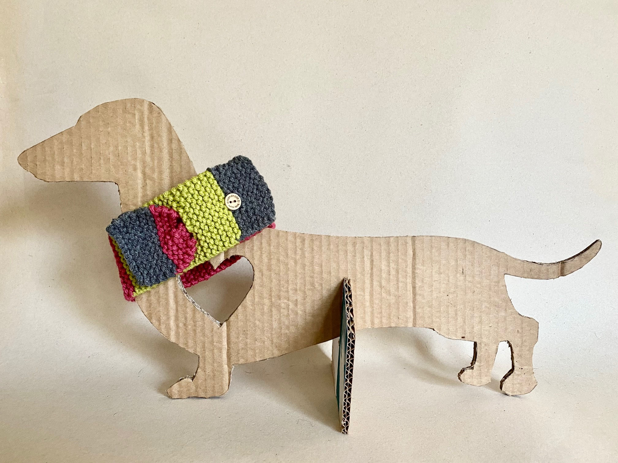 Grey,Pink & Lime Pet Scarf-GPLPS022KS