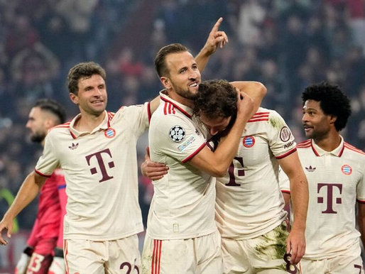 Kane faz quatro gols, e o Bayern aplica uma goleada histórica sobre o Dinamo Zagreb na estreia da Champions League