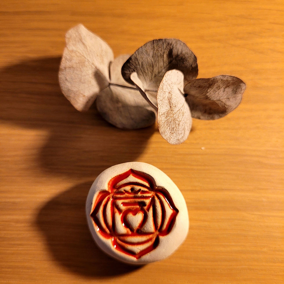 galet chakra racine muladhara en argile