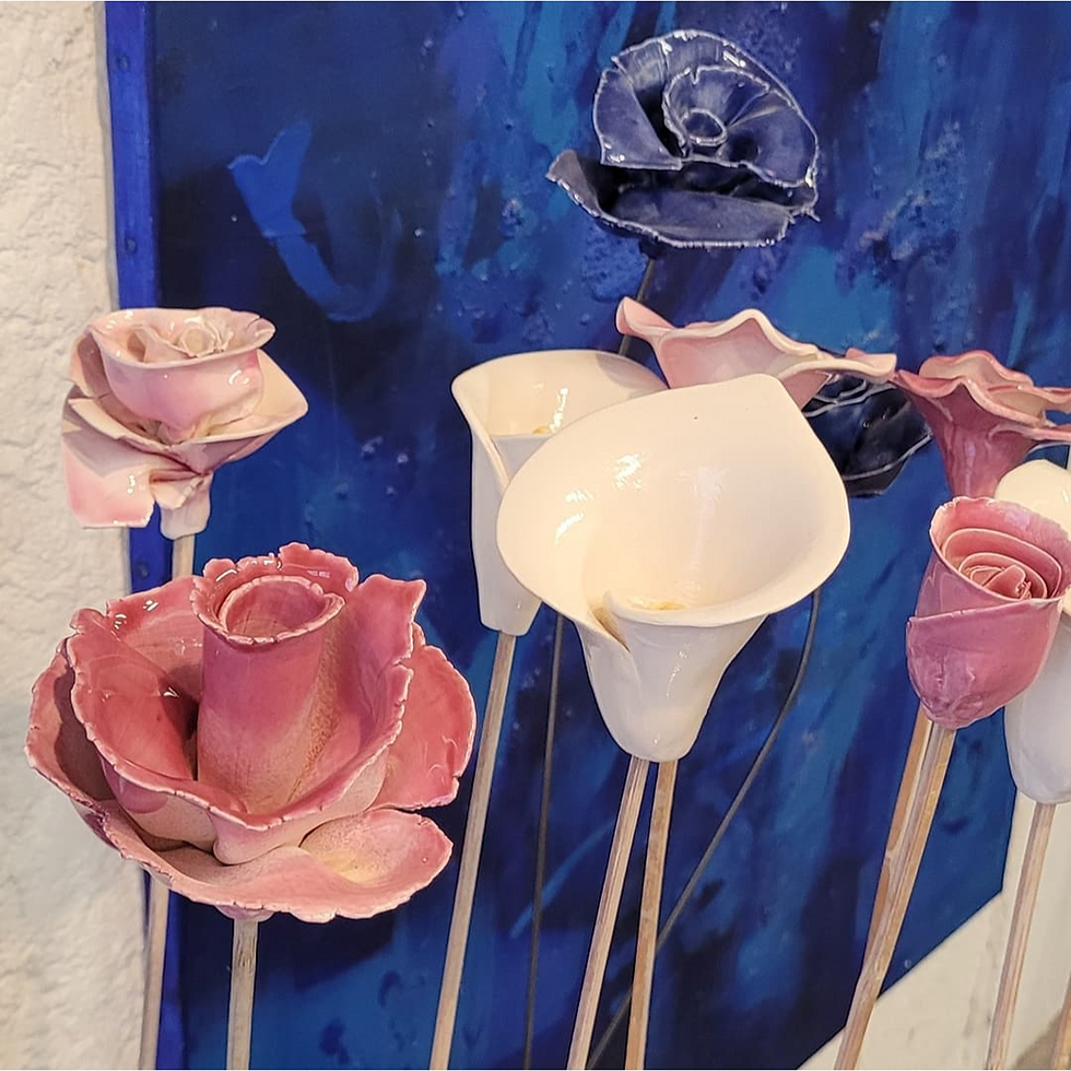 Miniature : Rose en céramique