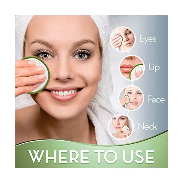 Thumbnail: Reusable Makeup Bamboo Wipes Remover 16 Pads for Facial Cleansing