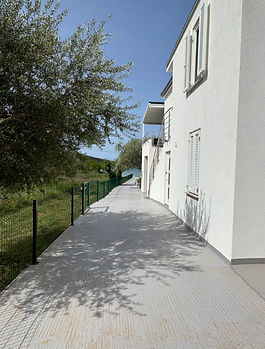 View of the alley to the apartment