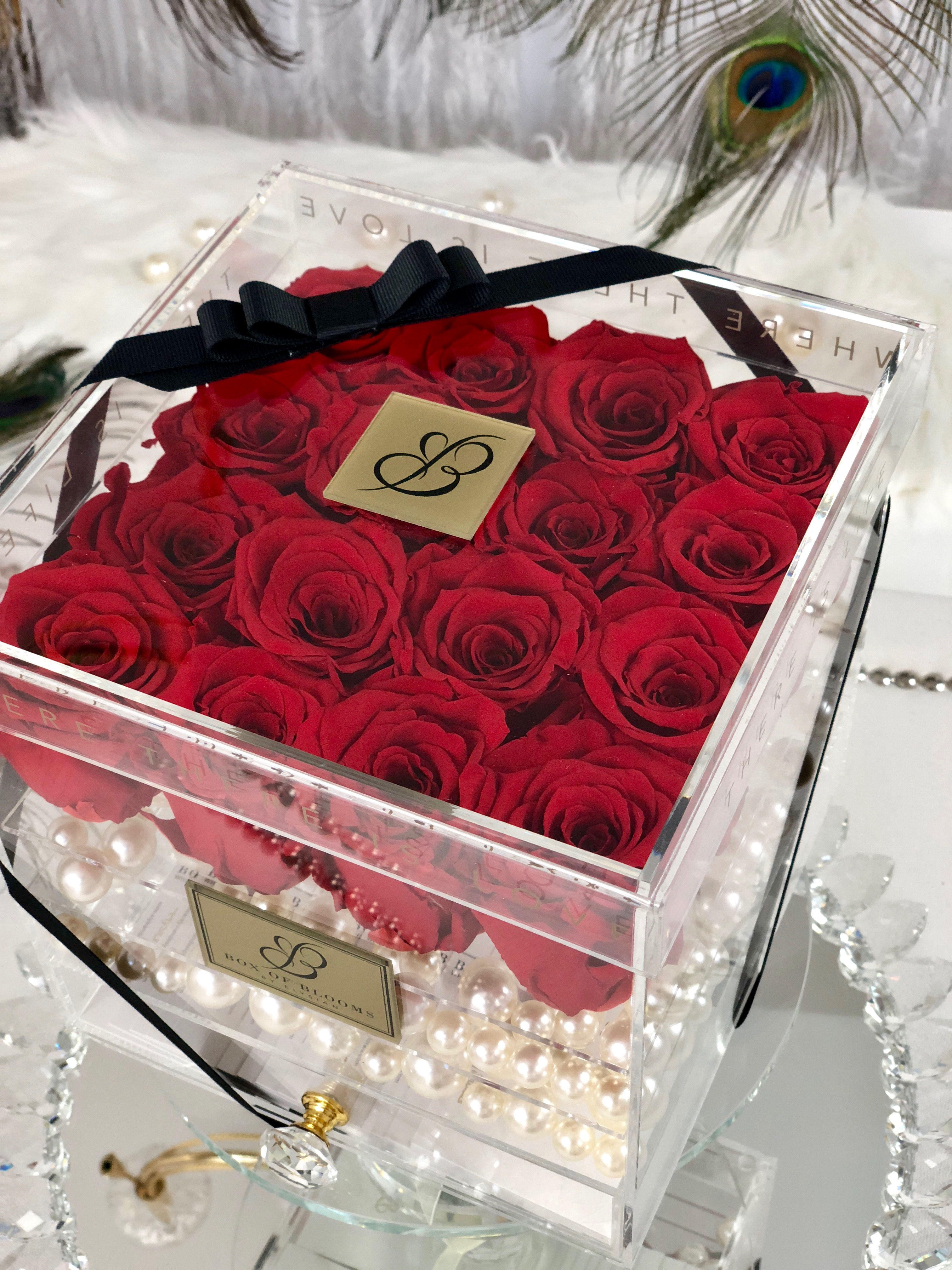 Medium crystal box with treasure drawer