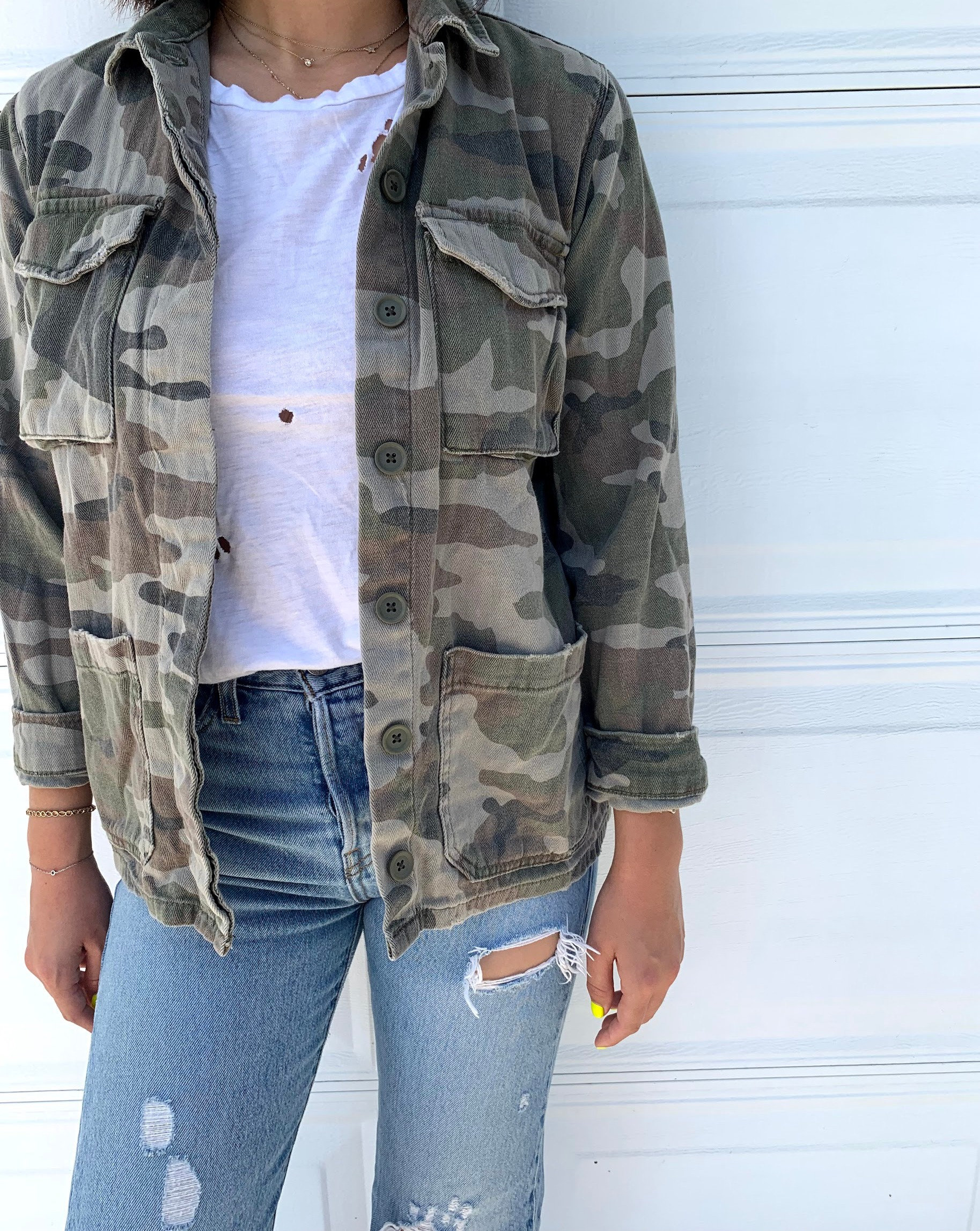 Camouflage jacket topshop Clearance