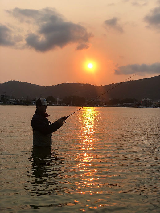 Pescando na lagoa da conceição