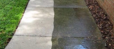 Pressure Washing before & after