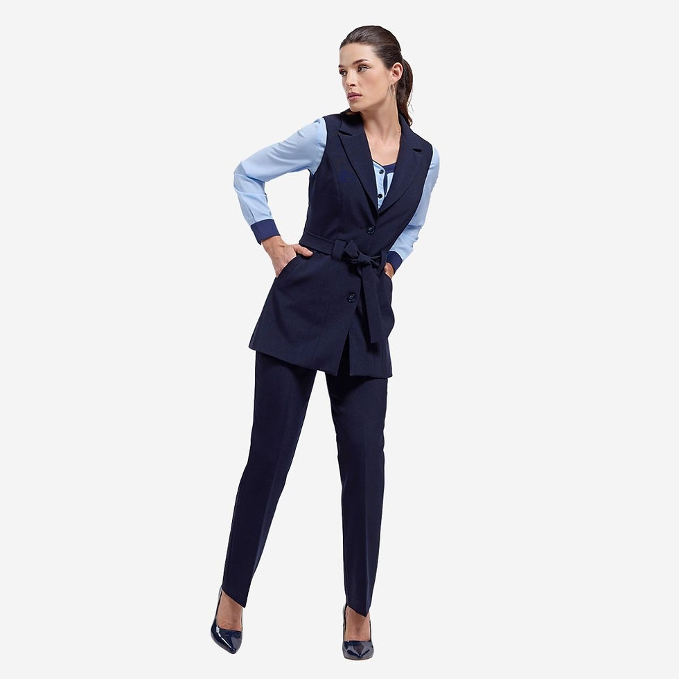 Miniatura: CONJUNTO 3 PZAS CHALECO, BLUSA Y PANTALÓN T126044