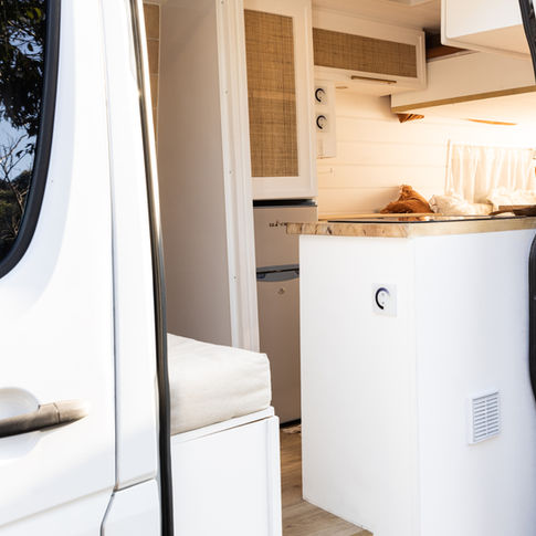 Custom Interiors: "Customized interior design in the Mercedes Sprinter camper van, tailored to your unique preferences."