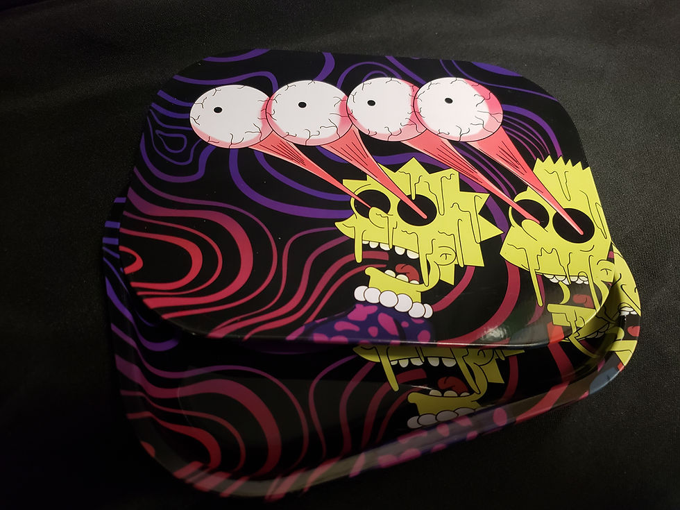 Thumbnail: 5.5x7 Rolling Tray With Magnetic Lid (multiple designs)
