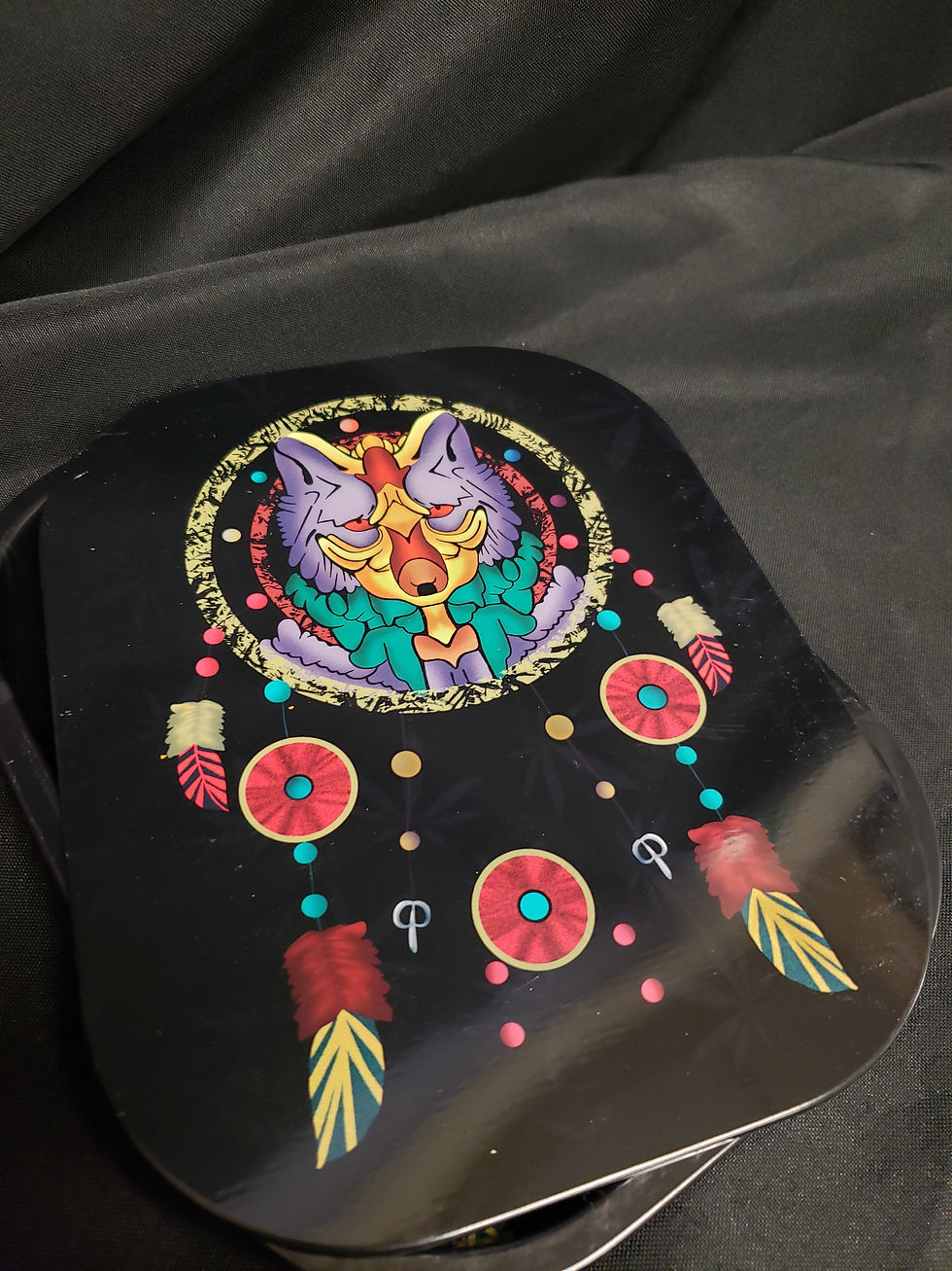 Thumbnail: 5.5x7 Rolling Tray With Magnetic Lid (multiple designs)