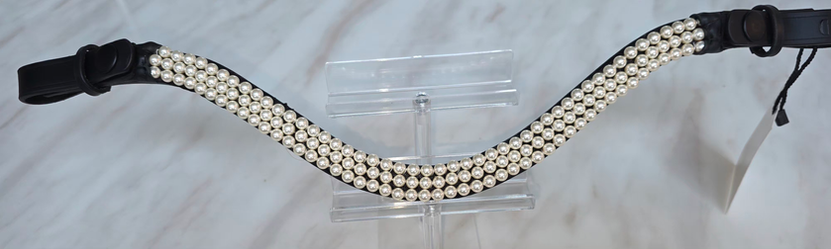 White Pearls Horse Browband