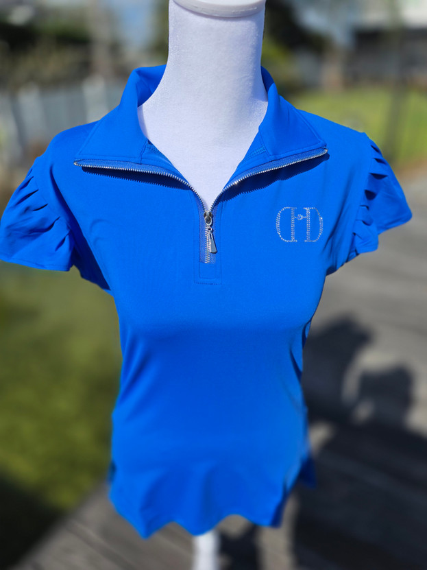 Blue Equestrian Riding Shirt