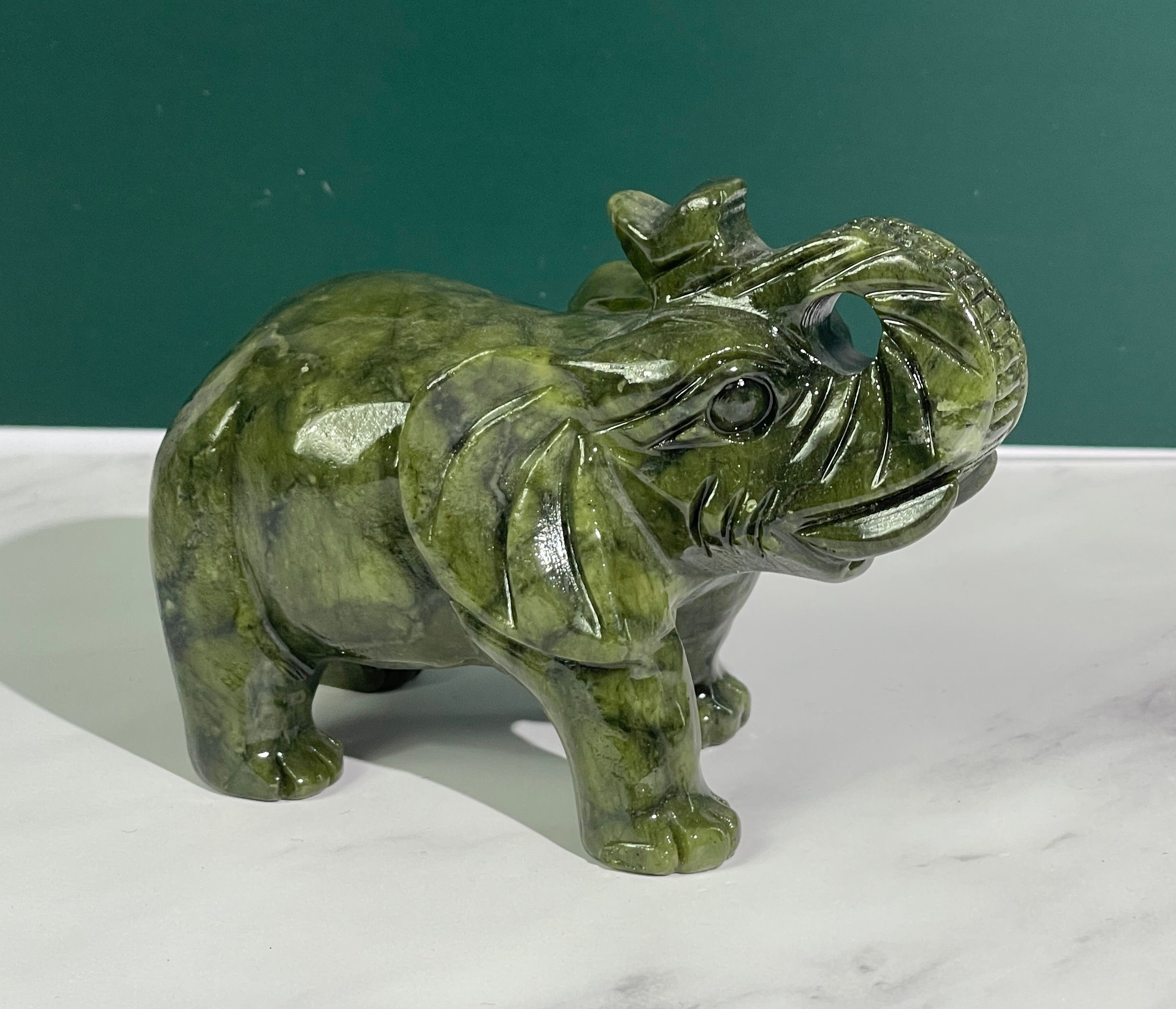 Lucky Crystal Jade Elephant