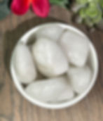 Milky Quartz Tumbled Stones in bowl