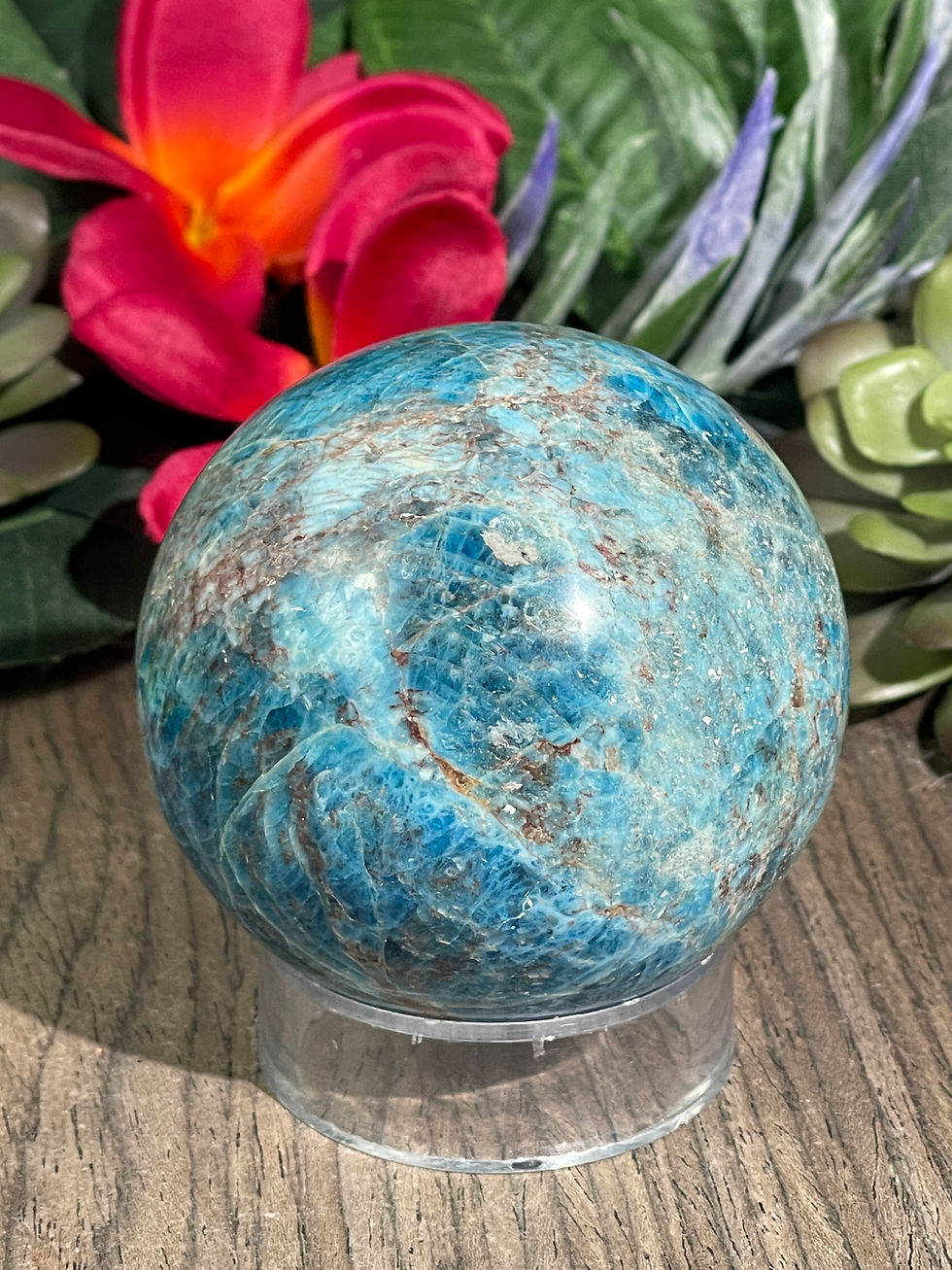 Blue Apatite Sphere