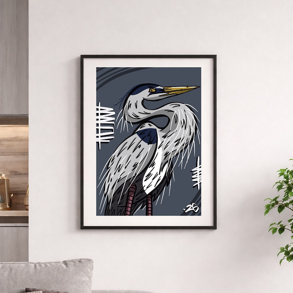 Thumbnail: Art Print - Heron