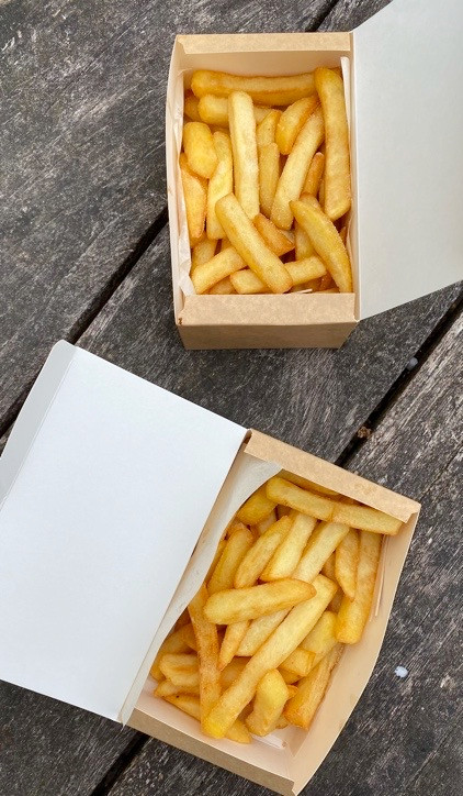 Chips from the cafe at Frensham Pond in Surrey