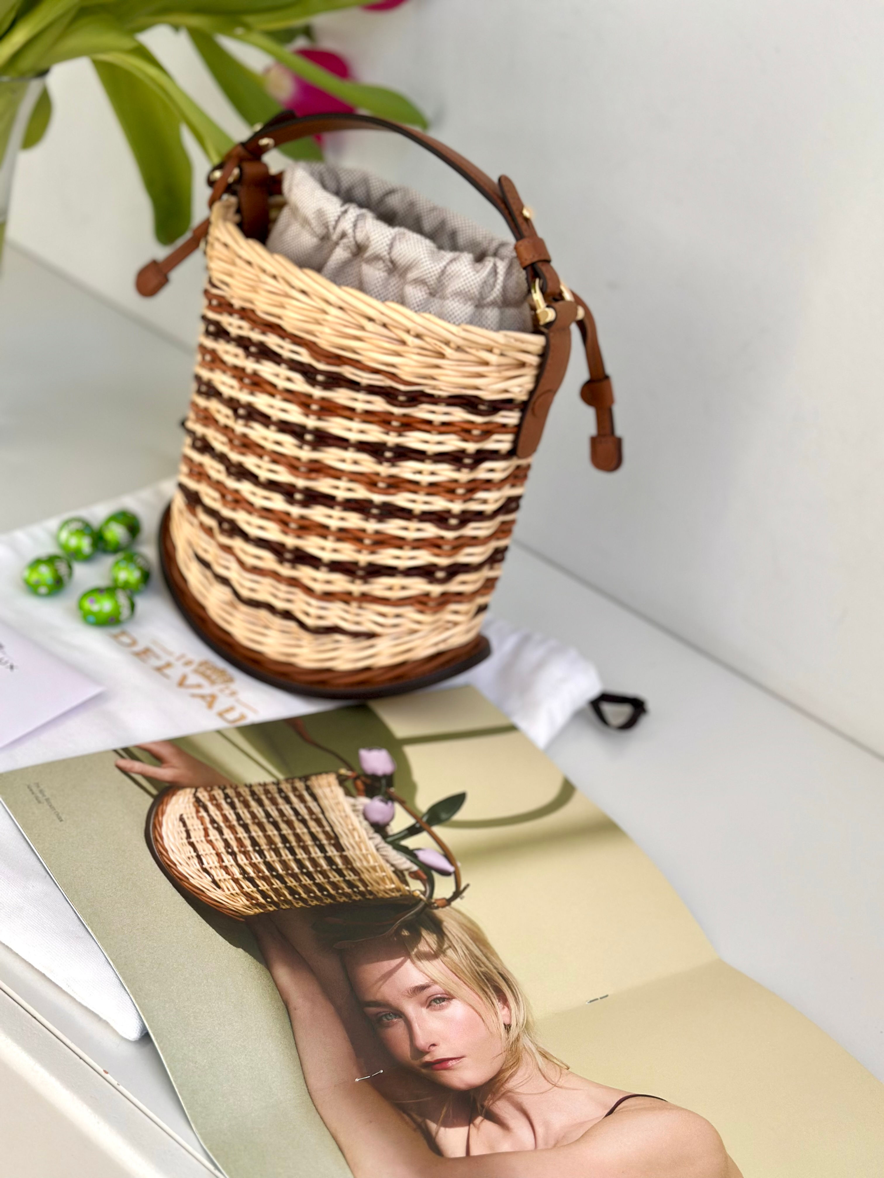 Delvaux mini Pin Bucket Osier