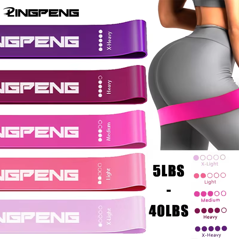 Portable Fitness Workout Equipment Rubber Resistance Bands Yoga Gym Elastic Gum