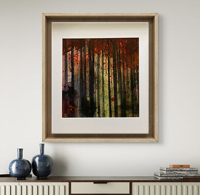 INTO THE WOODS Ink on canvas by Jacqueline Zoffany Art