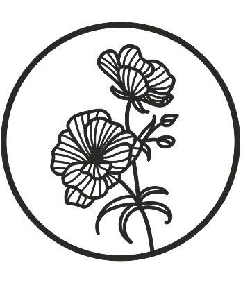 Flowers Line Art Laser Cut
