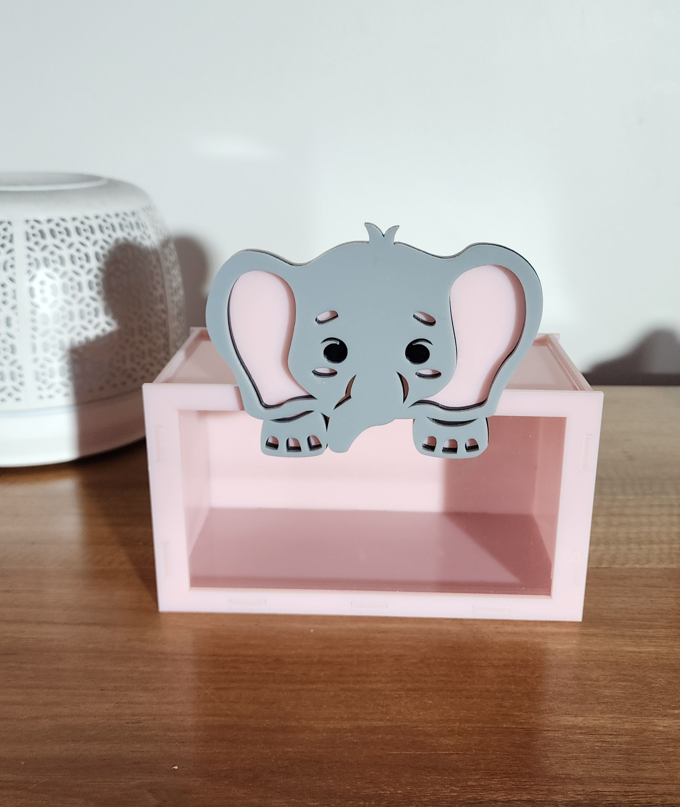 Elephant Money Box Acrylic Personalised