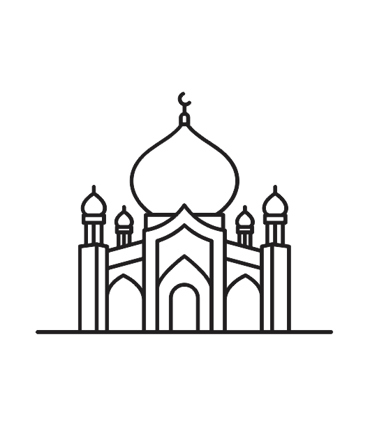 Mosque  line art laser cut