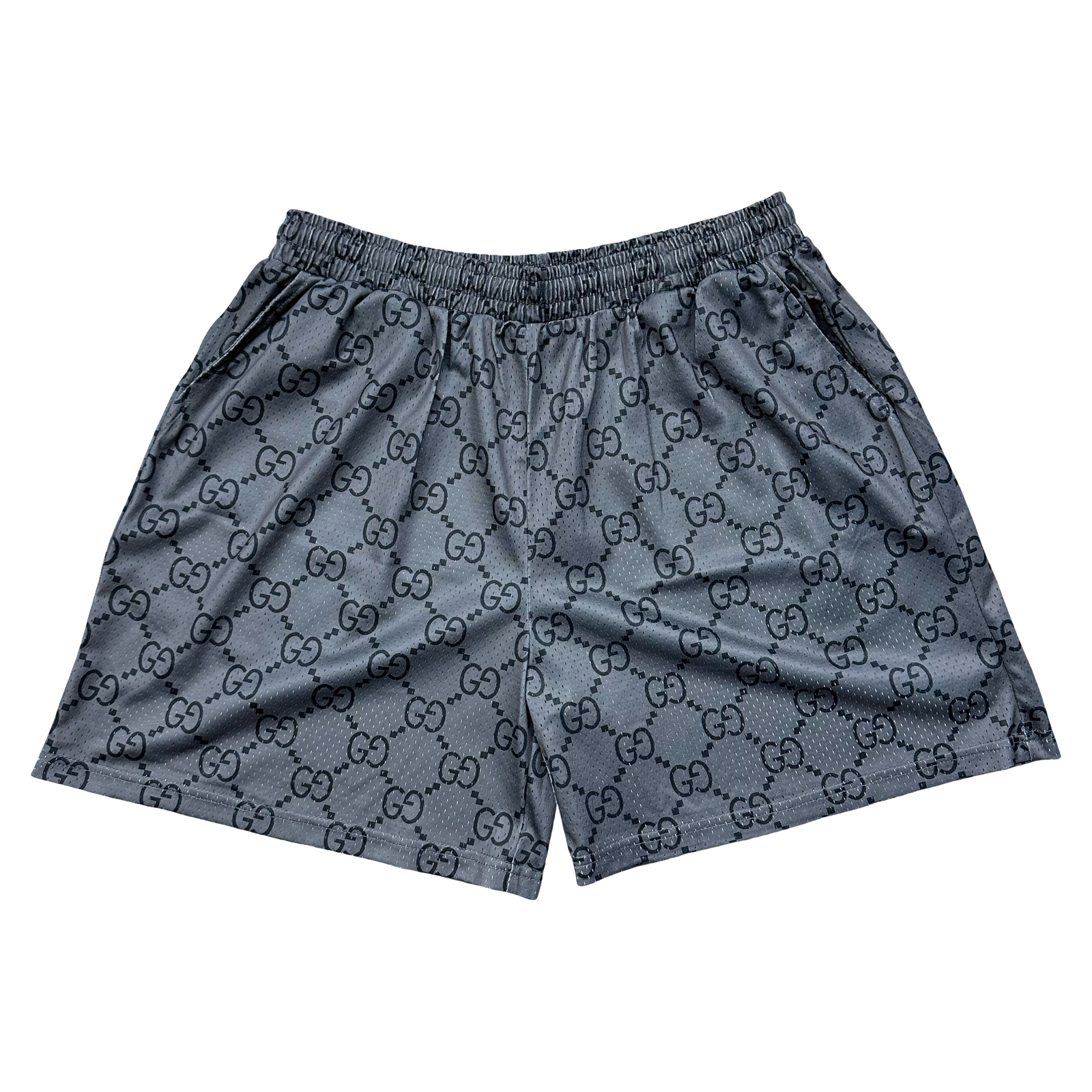 GREY/BLACK G SHORTS (SIZE LARGE)