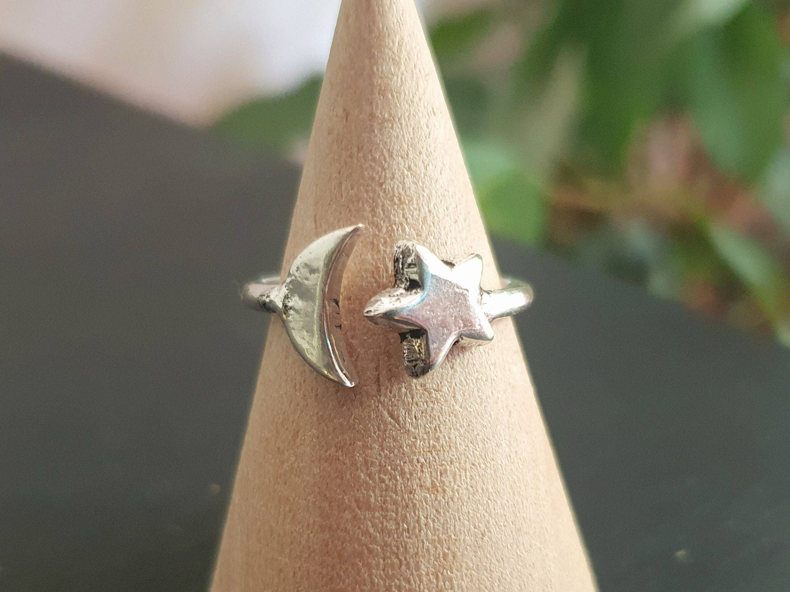 Star & Moon Silver Ring (54)