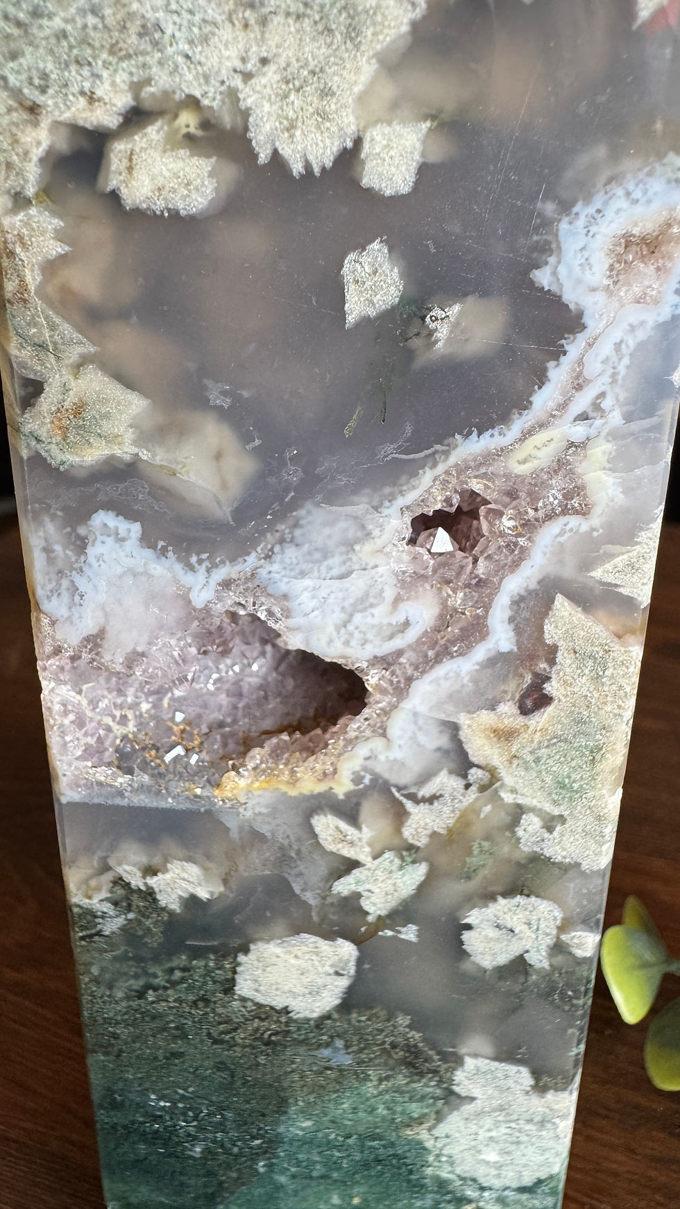 Thumbnail: Moss Agate and Amethyst Tower (with UV)