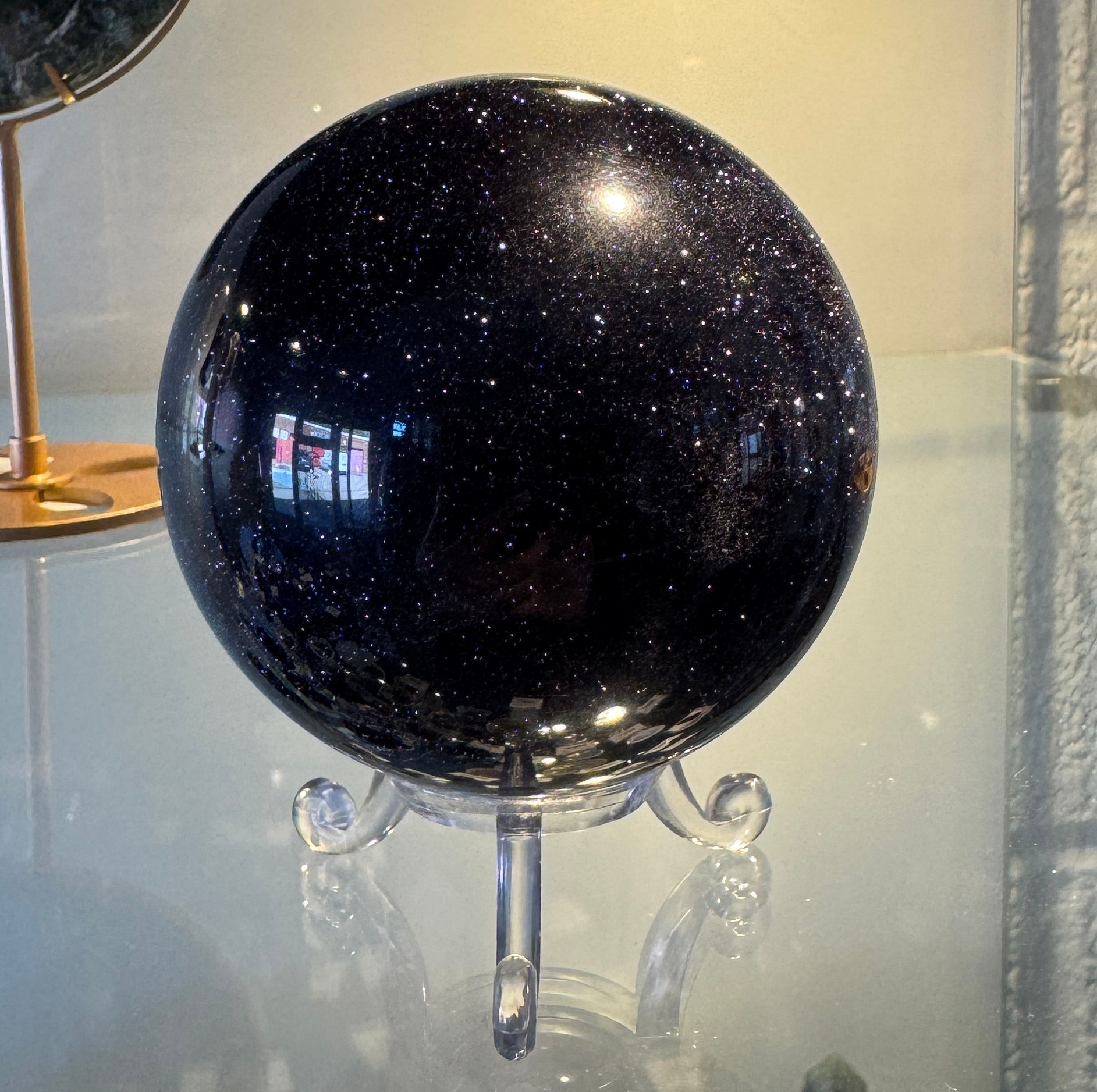 Blue Goldstone Sphere - 23.5cm Diameter