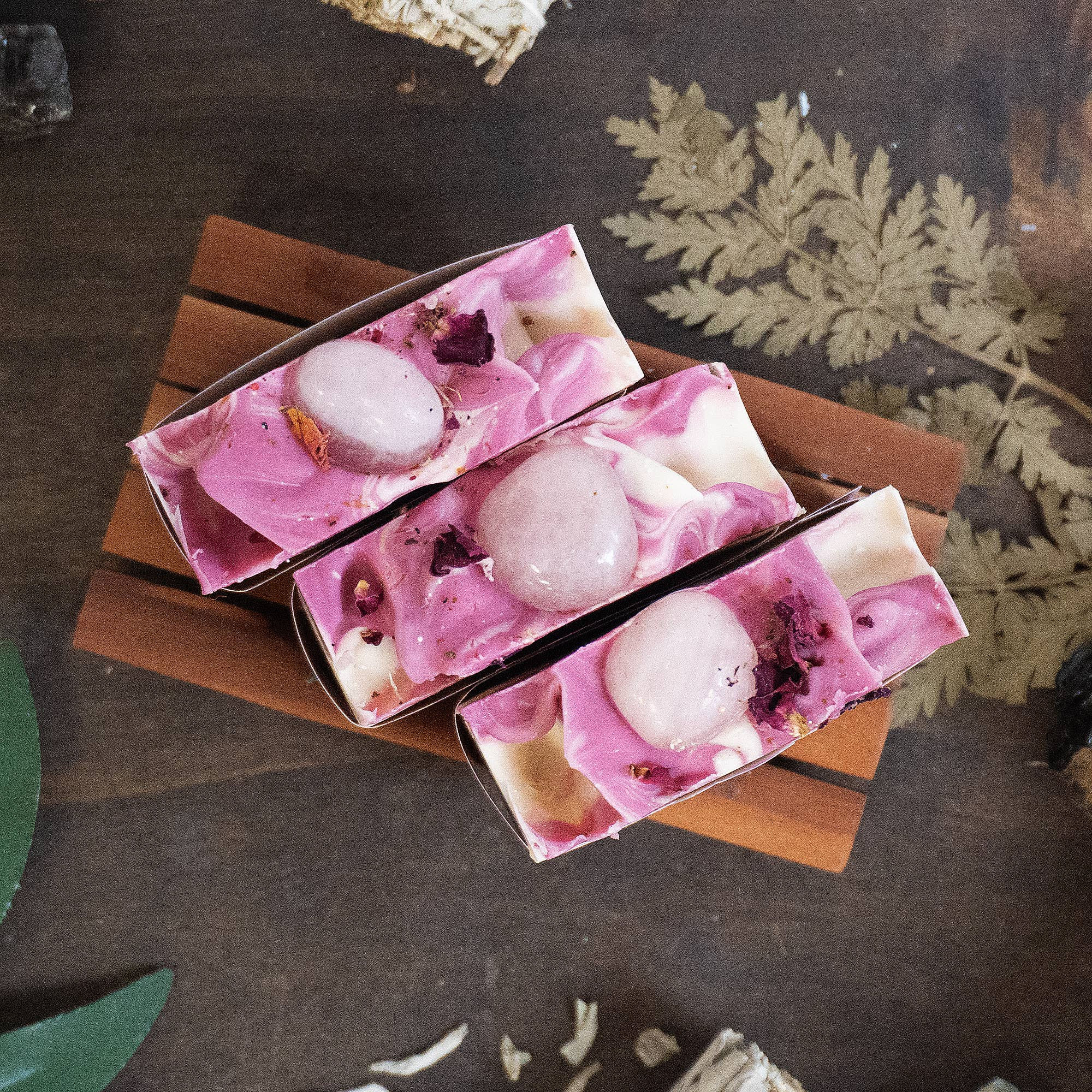 Rose Quartz Crystal Soap