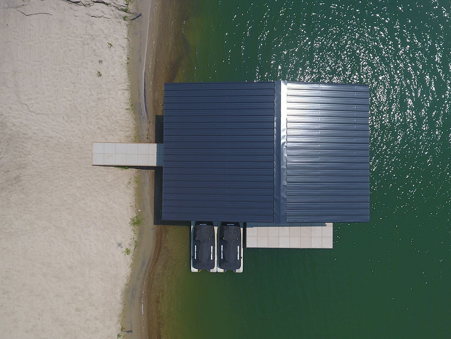RhinoDock Boat Dock with jet ski ports