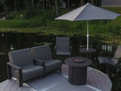 Fall Means Finding Things to Keep You Cozy - Like Our Dockside Firetable!