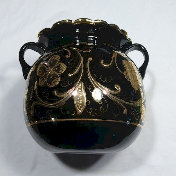 Miniatura: Vaso in ceramica nero/oro