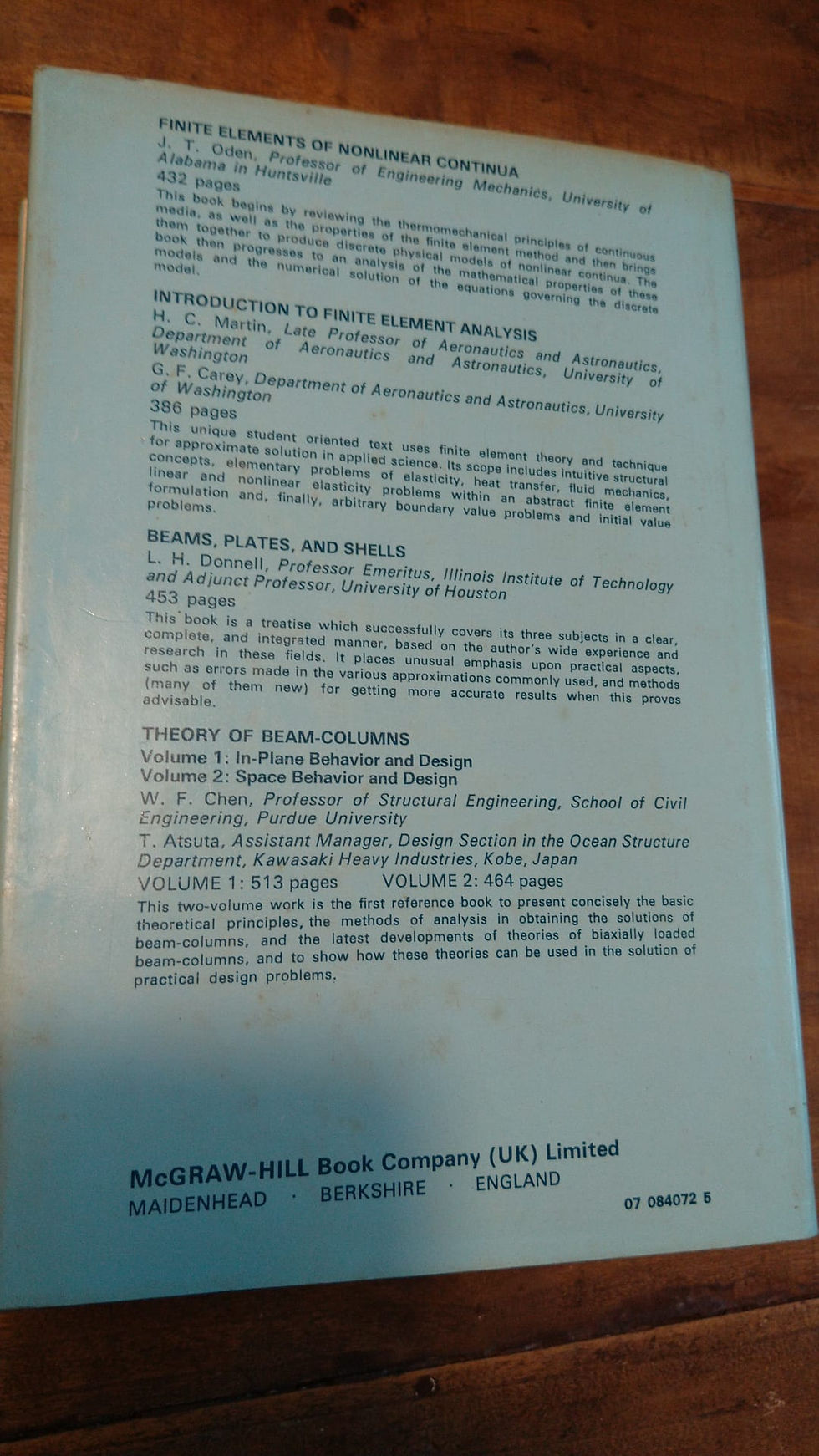 O.C. Zienkiewicz - The finite element method - 1977