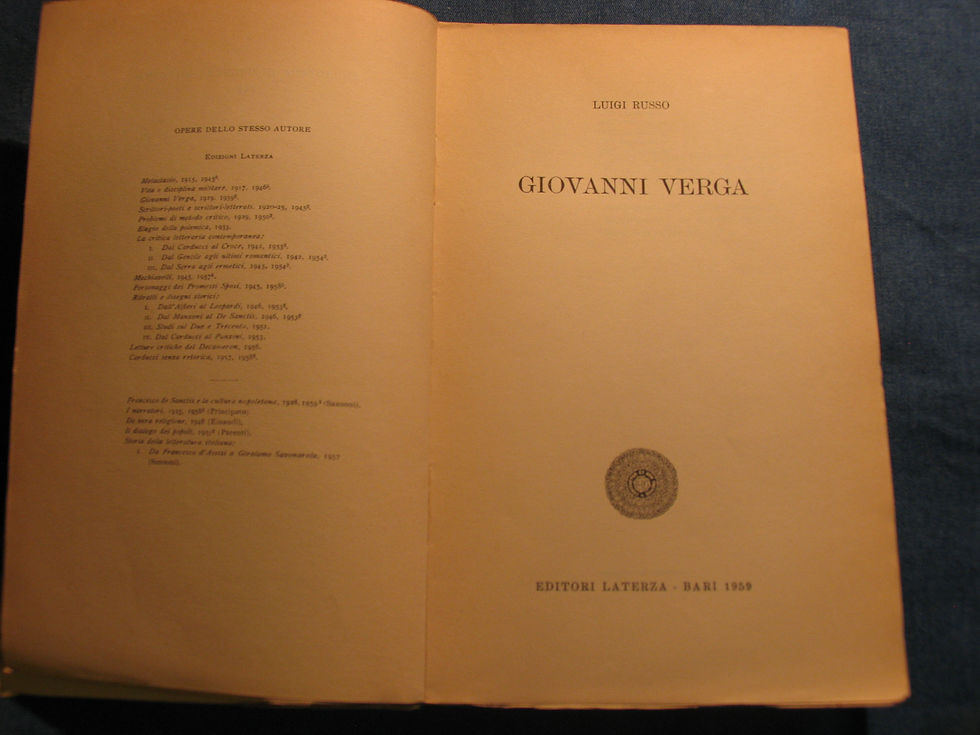 Miniatura: Luigi Russo - Giovanni Verga - 1959