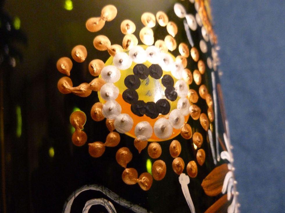 Miniatura: Bottiglia decorata a mano
