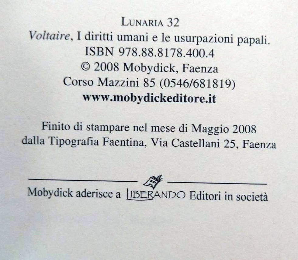 Miniatura: Voltaire - Diritii umani e usurpazioni papali - 2008