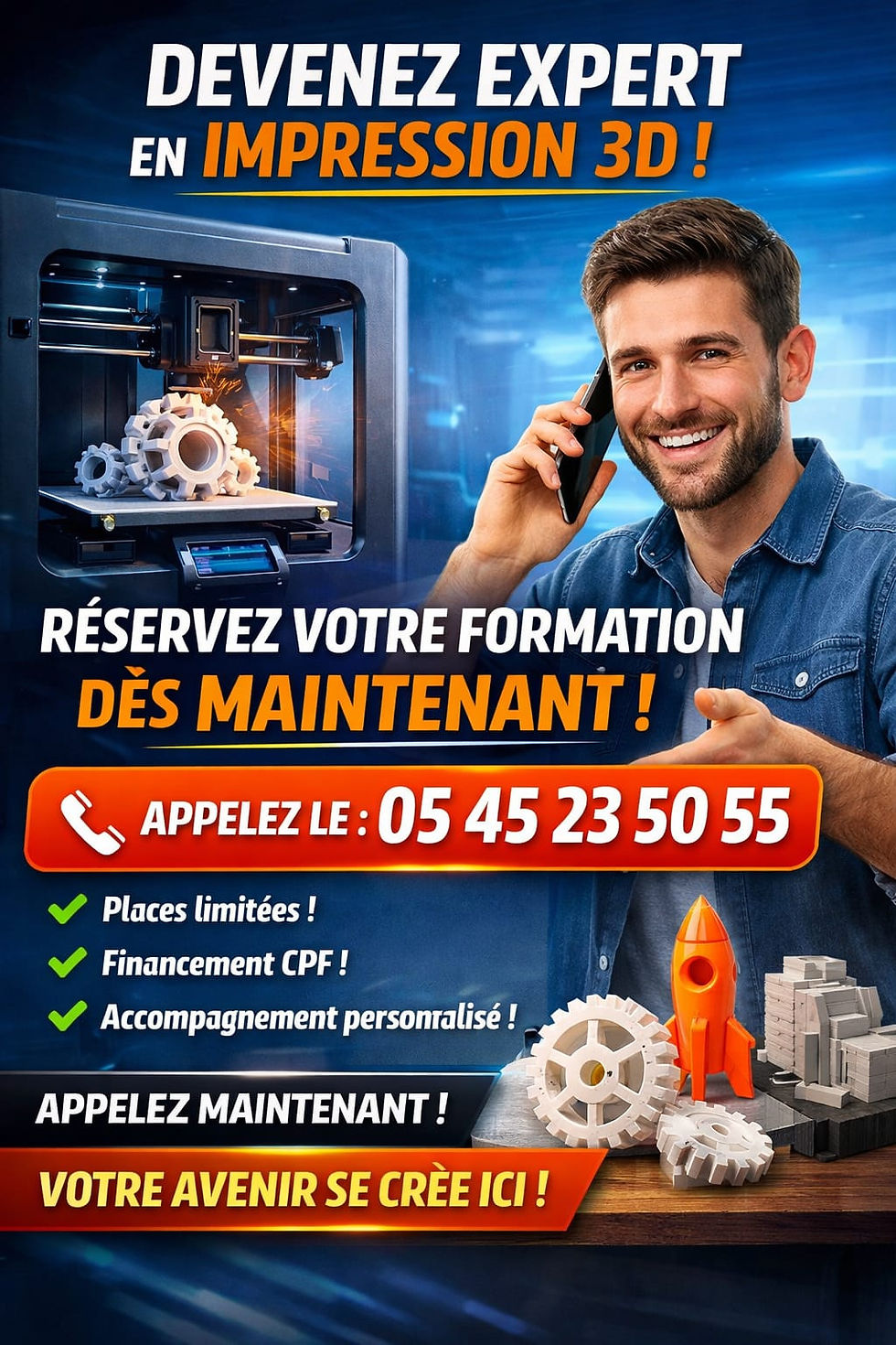 Quelle formation pour faire de l'impression 3D avec mon CPF